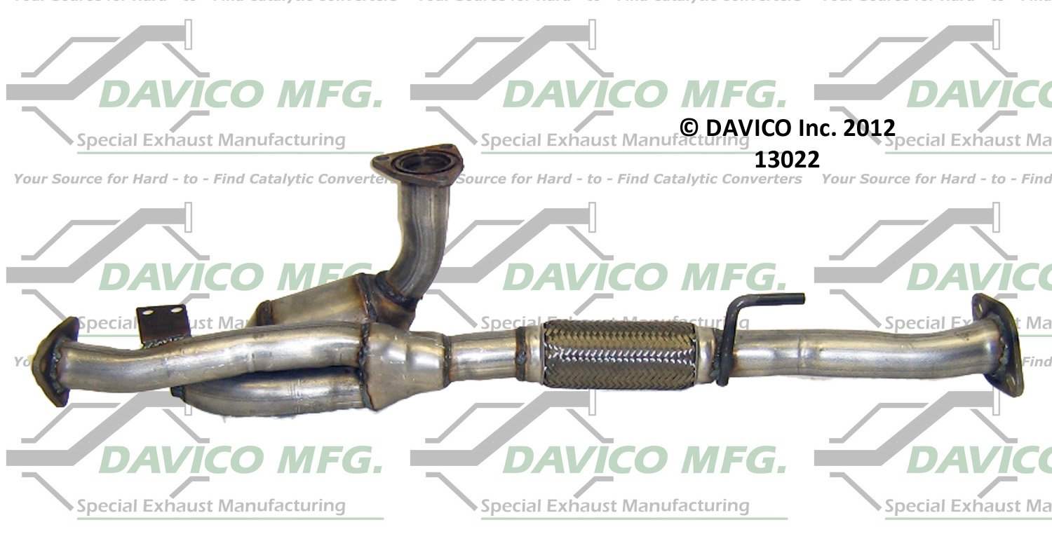 Davico Mfg Exact-Fit Catalytic Converter  top view frsport 13022