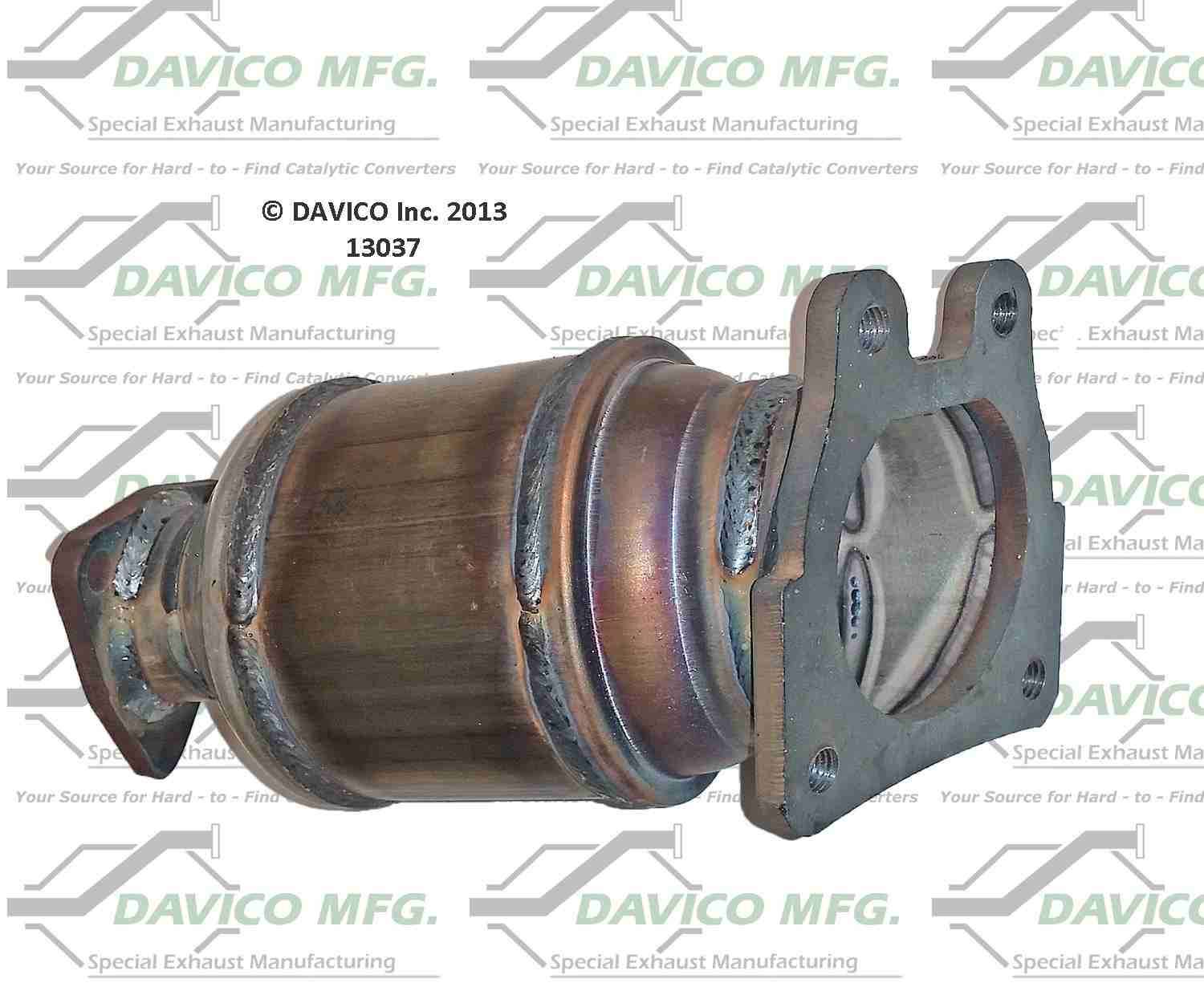 Davico Mfg Exact-Fit Catalytic Converter  top view frsport 13037