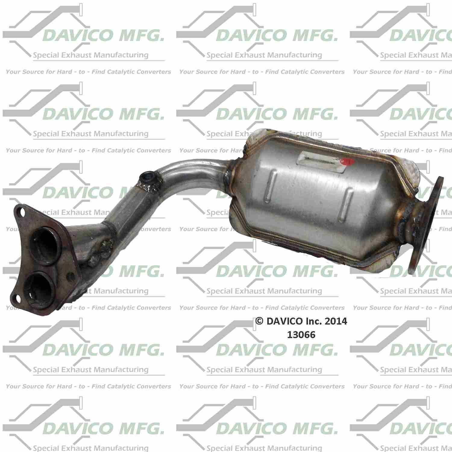 Davico Mfg Exact-Fit Catalytic Converter - Pre converter  top view frsport 13066