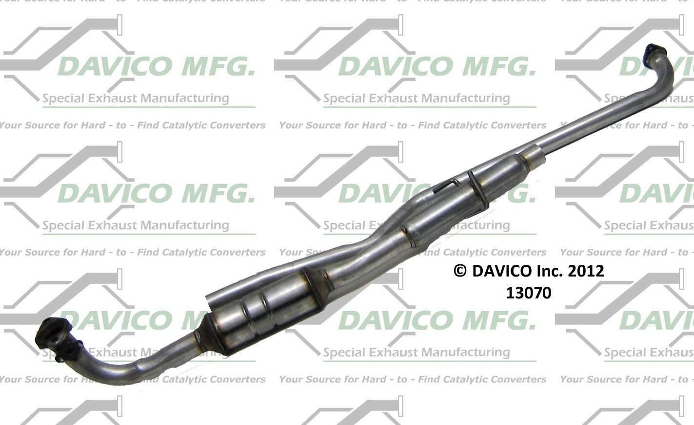 Davico Mfg Exact-Fit Catalytic Converter  top view frsport 13070