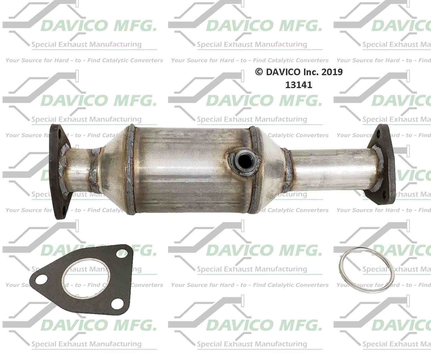 Davico Mfg Exact-Fit Catalytic Converter  top view frsport 13141