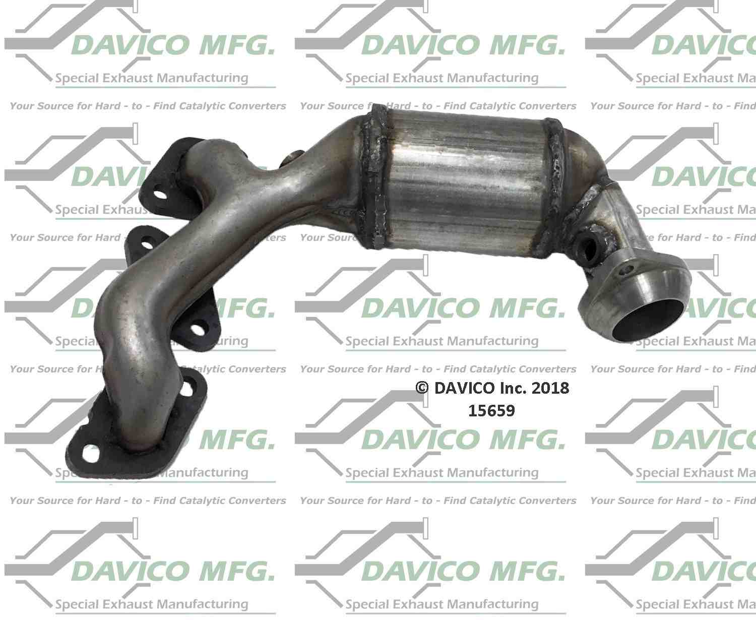 Davico Mfg Exact-Fit Catalytic Converter - Manifold  top view frsport 15659