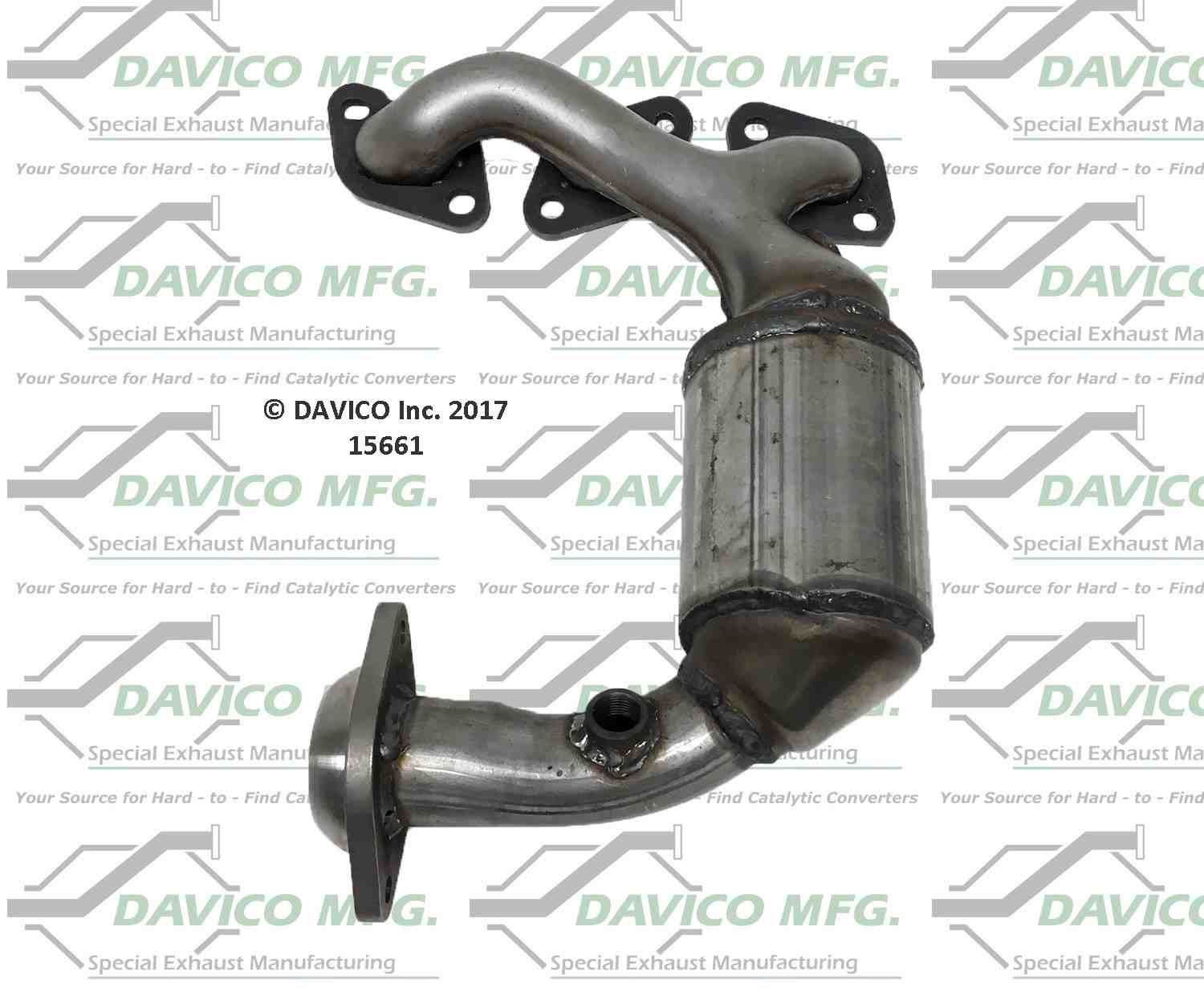 Davico Mfg Exact-Fit Catalytic Converter-Manifold  top view frsport 15661