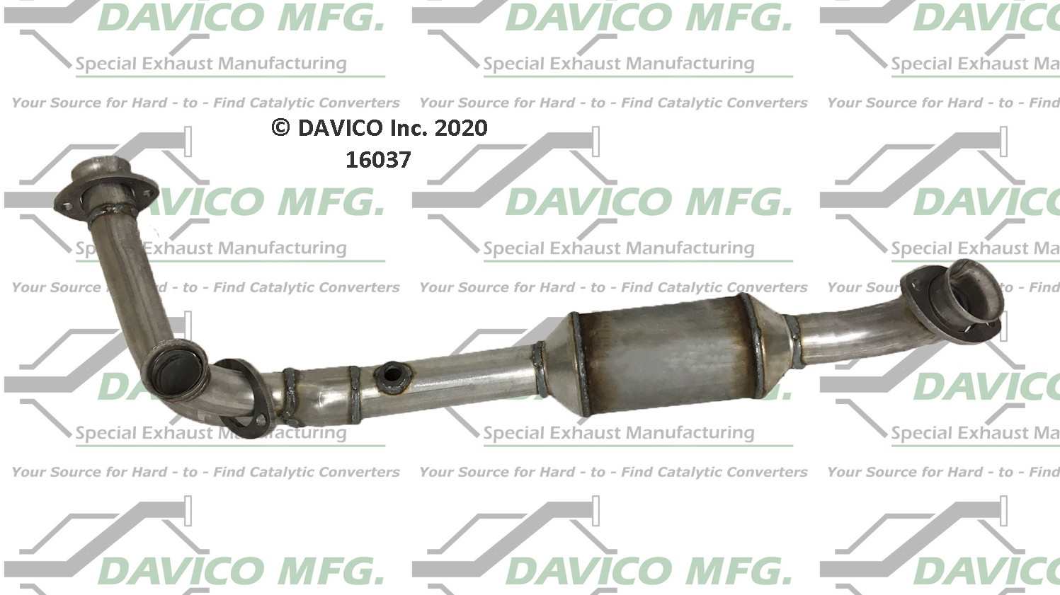 Davico Mfg Exact-Fit Catalytic Converter  top view frsport 16037