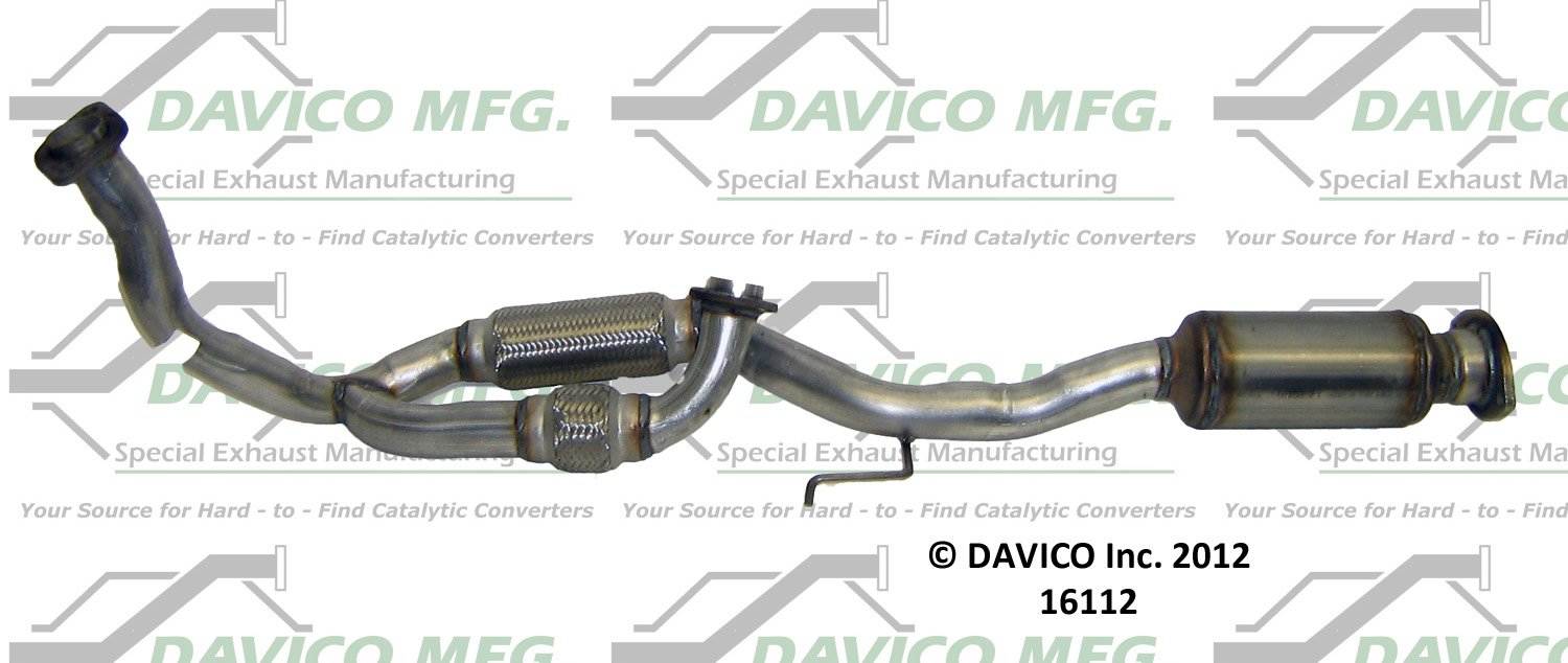 Davico Mfg Exact-Fit Catalytic Converter  top view frsport 16112