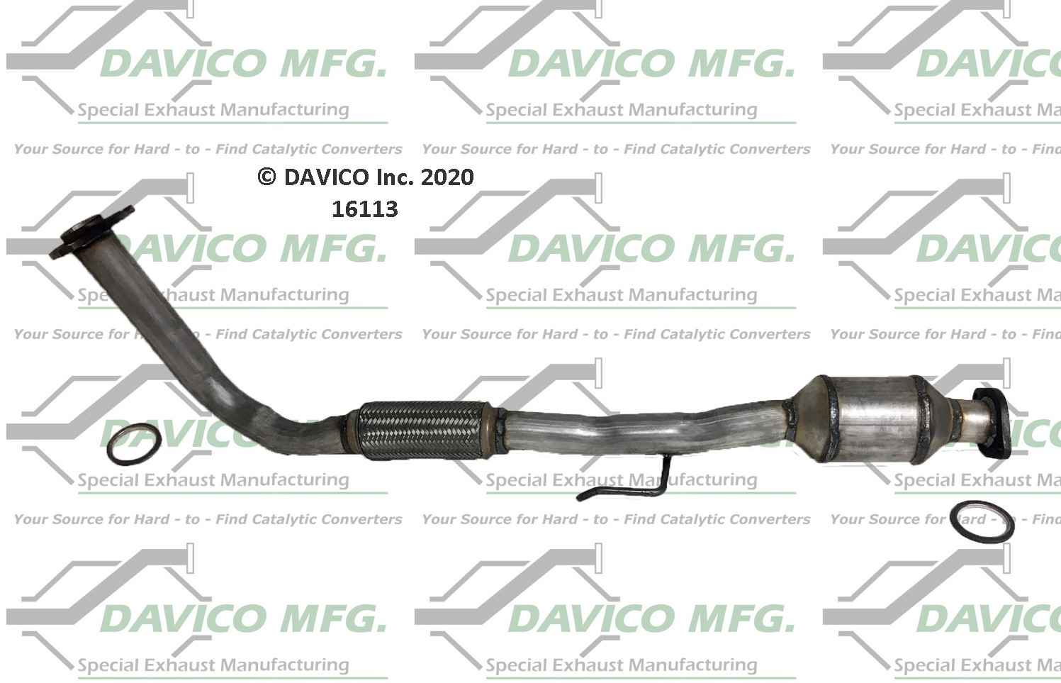 Davico Mfg Exact-Fit Catalytic Converter  top view frsport 16113