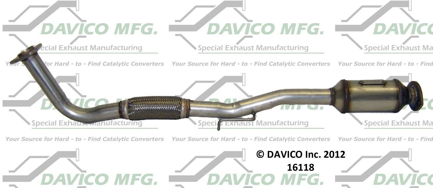 Davico Mfg Exact-Fit Catalytic Converter  top view frsport 16118