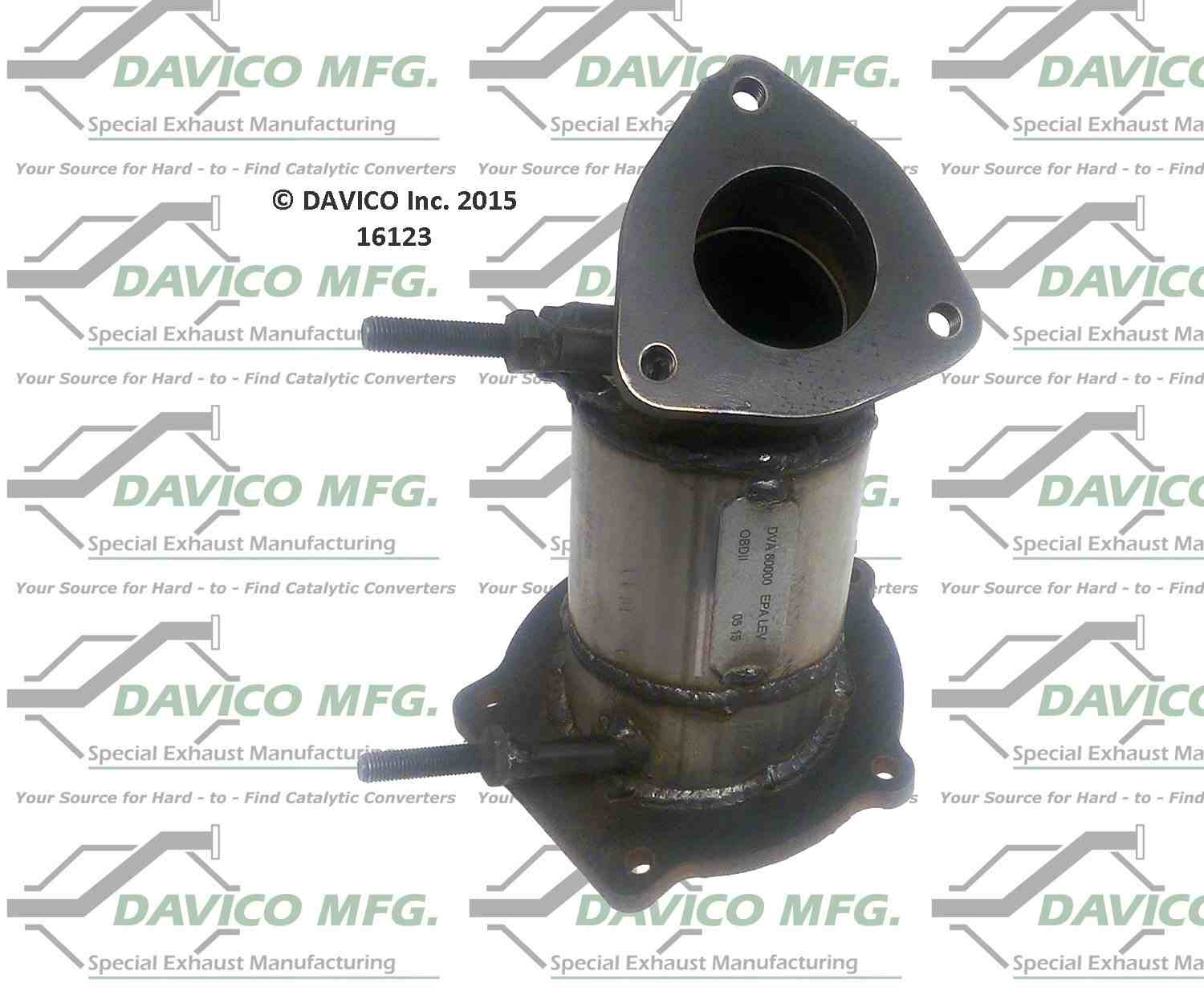 Davico Mfg Exact-Fit Catalytic Converter - Pre converter  top view frsport 16123