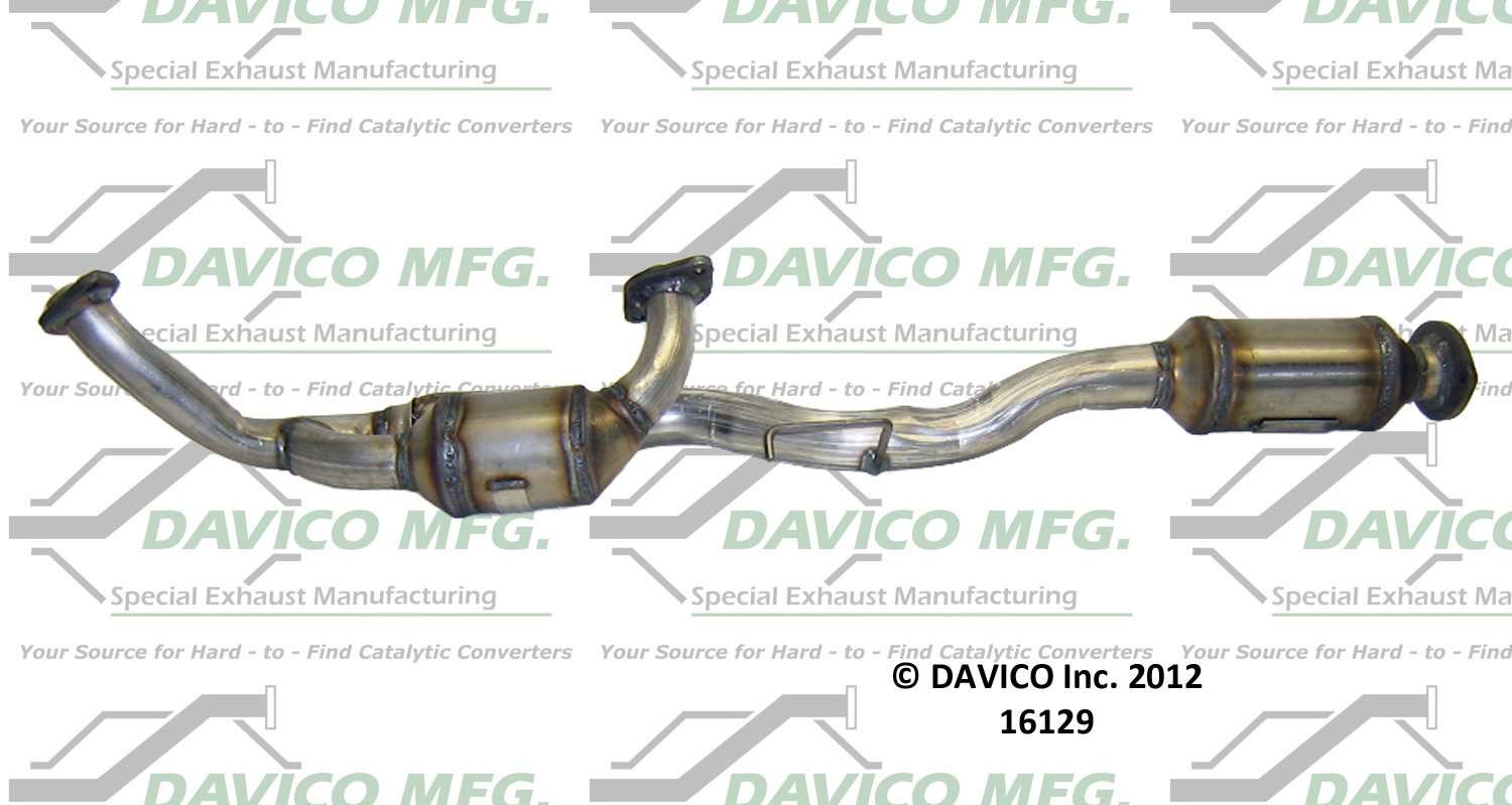 Davico Mfg Exact-Fit Catalytic Converter  top view frsport 16129