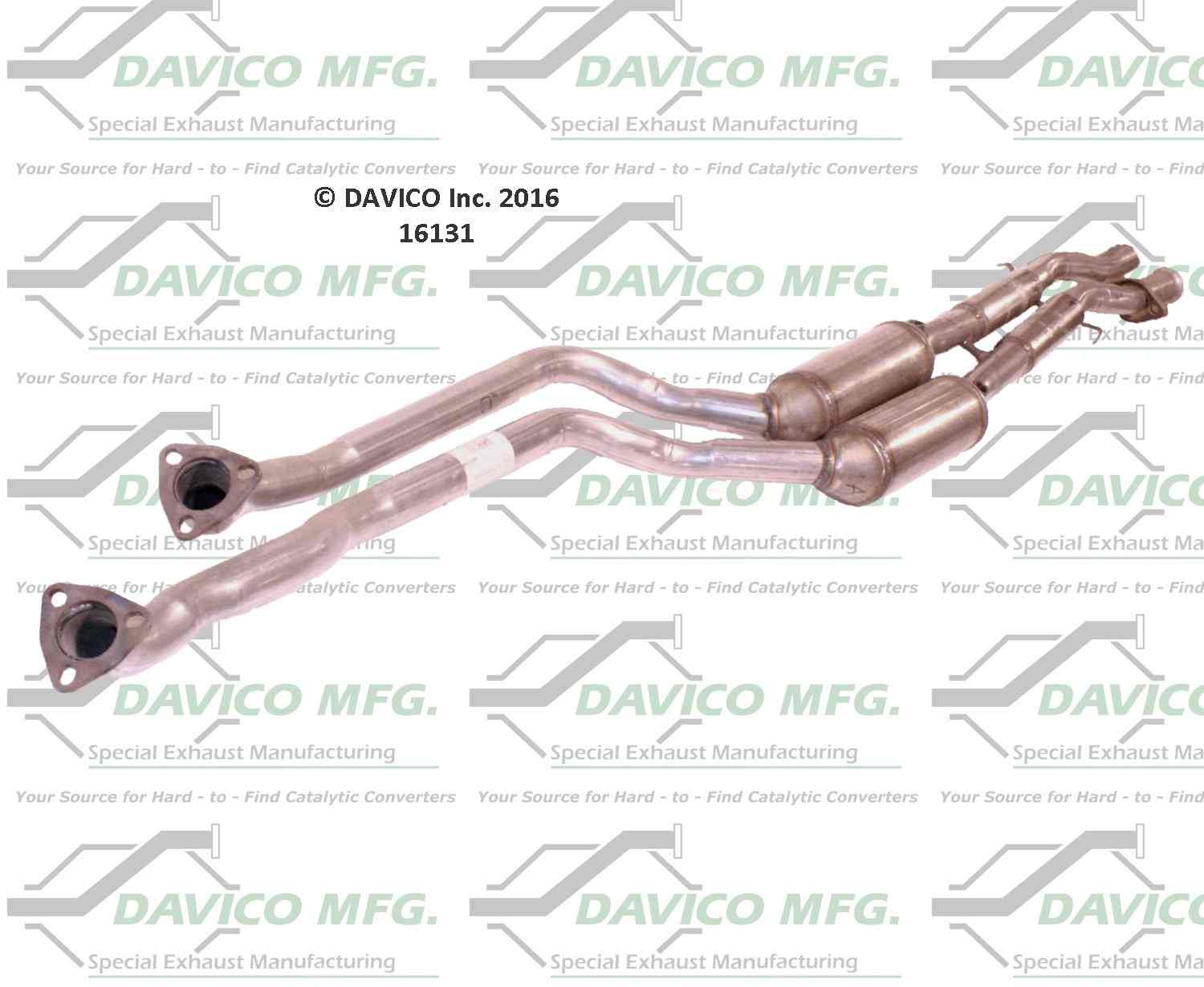 Davico Mfg Exact-Fit Catalytic Converter  top view frsport 16131