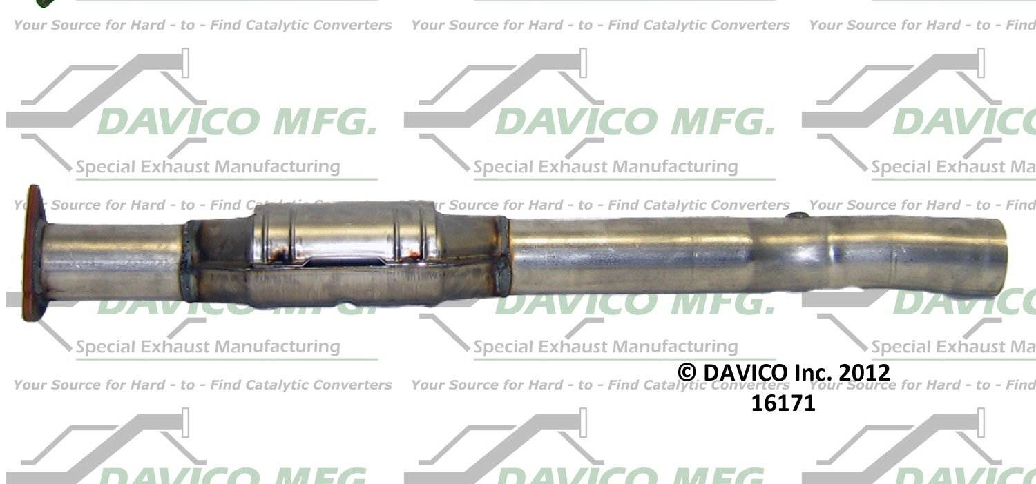 Davico Mfg Exact-Fit Catalytic Converter  top view frsport 16171