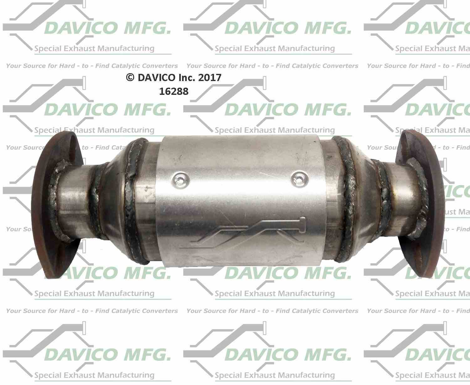 Davico Mfg Exact-Fit Catalytic Converter  top view frsport 16288