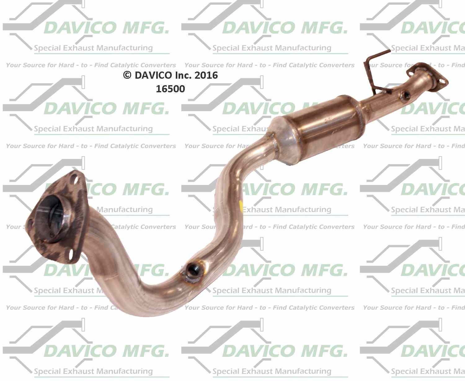 Davico Mfg Exact-Fit Catalytic Converter  top view frsport 16500