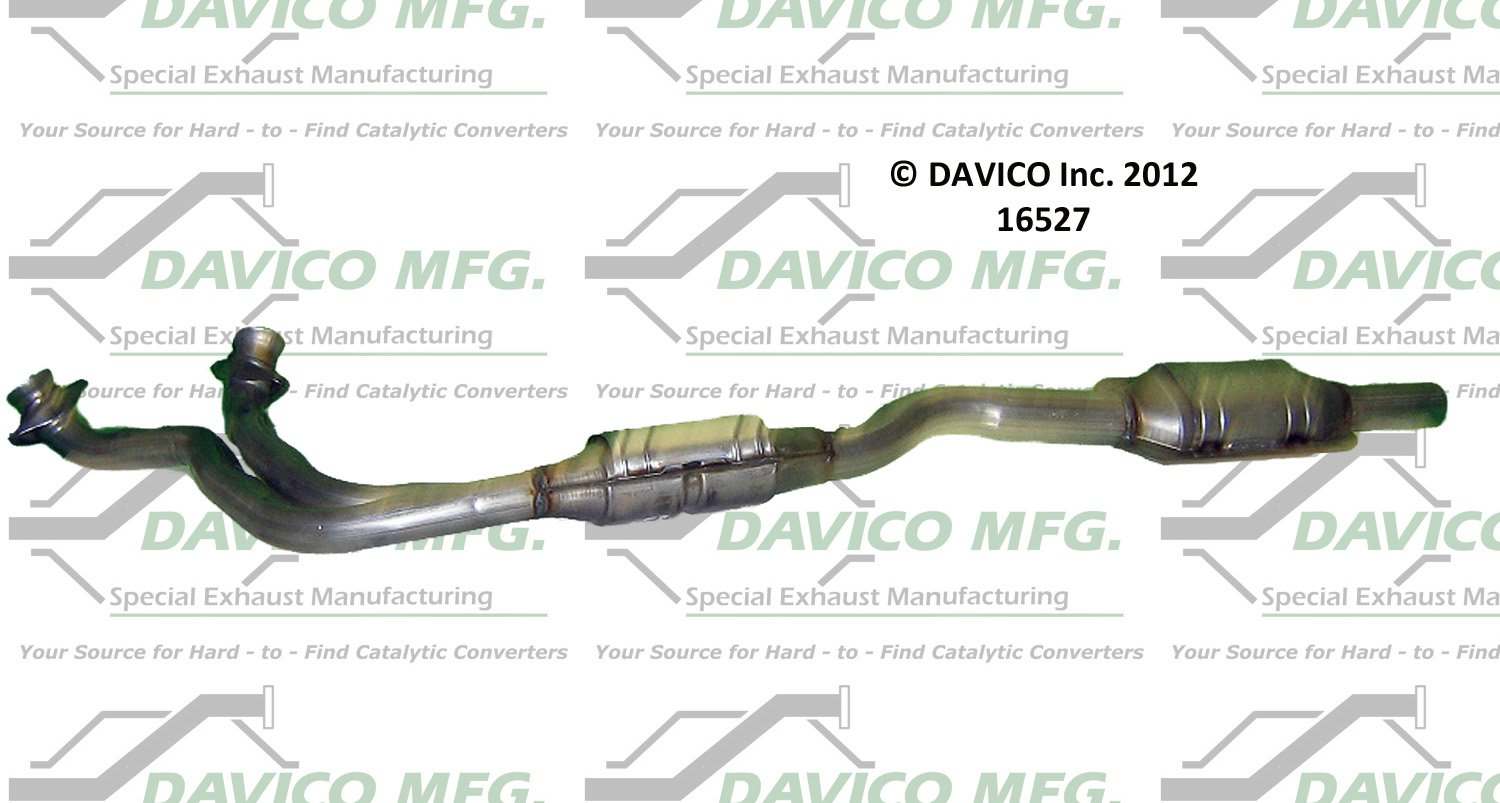 Davico Mfg Exact-Fit Catalytic Converter  top view frsport 16527