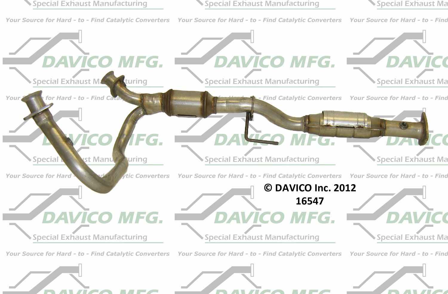 Davico Mfg Exact-Fit Catalytic Converter  top view frsport 16547