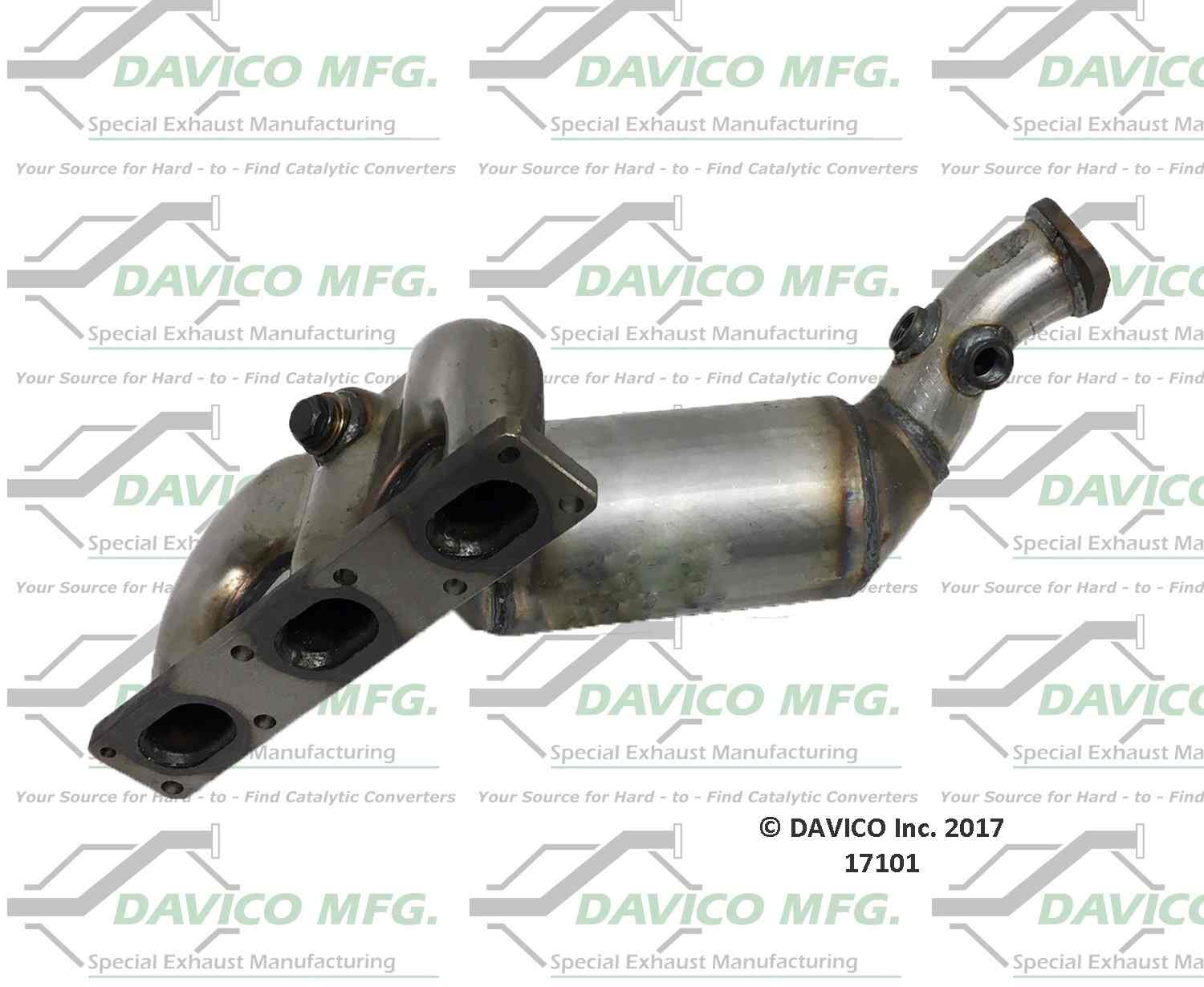 Davico Mfg Exact-Fit Catalytic Converter - Manifold  top view frsport 17101