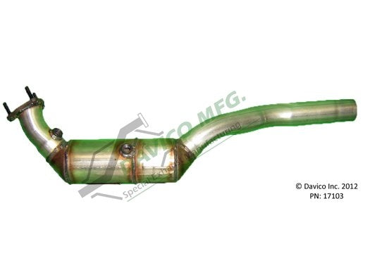 Davico Mfg Exact-Fit Catalytic Converter  top view frsport 17103