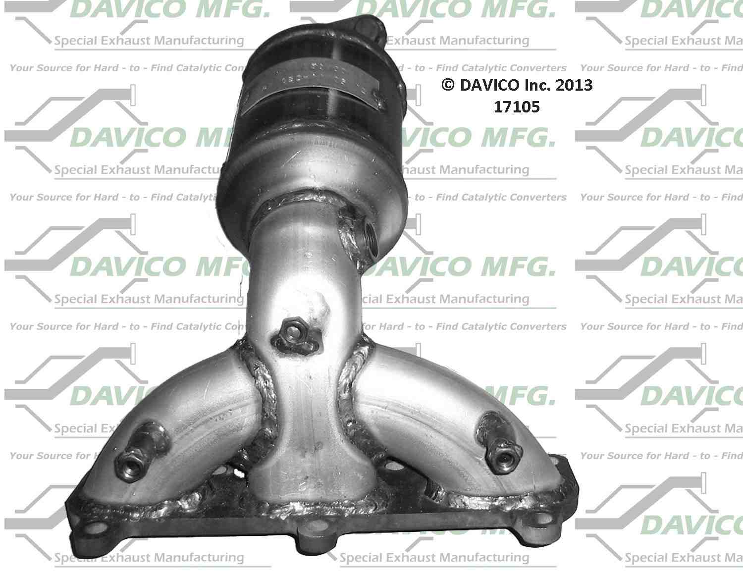 Davico Mfg Exact-Fit Catalytic Converter - Manifold  top view frsport 17105