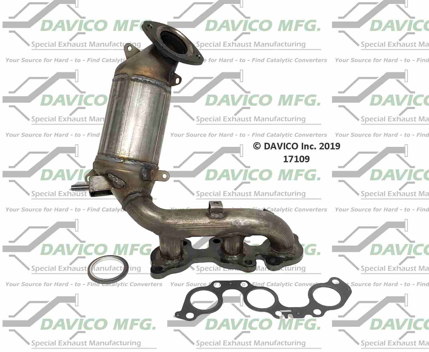 Davico Mfg Exact-Fit Catalytic Converter - Manifold  top view frsport 17109