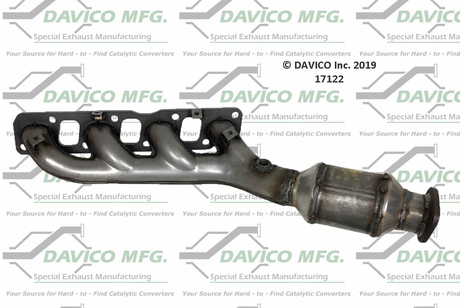 Davico Mfg Exact-Fit Catalytic Converter - Manifold  top view frsport 17122