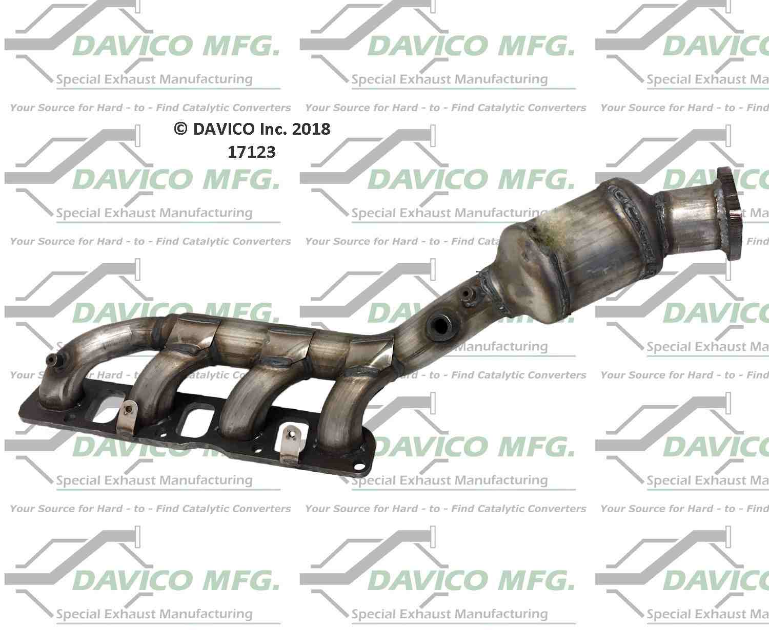 Davico Mfg Exact-Fit Catalytic Converter - Manifold  top view frsport 17123