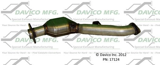 Davico Mfg Exact-Fit Catalytic Converter  top view frsport 17124