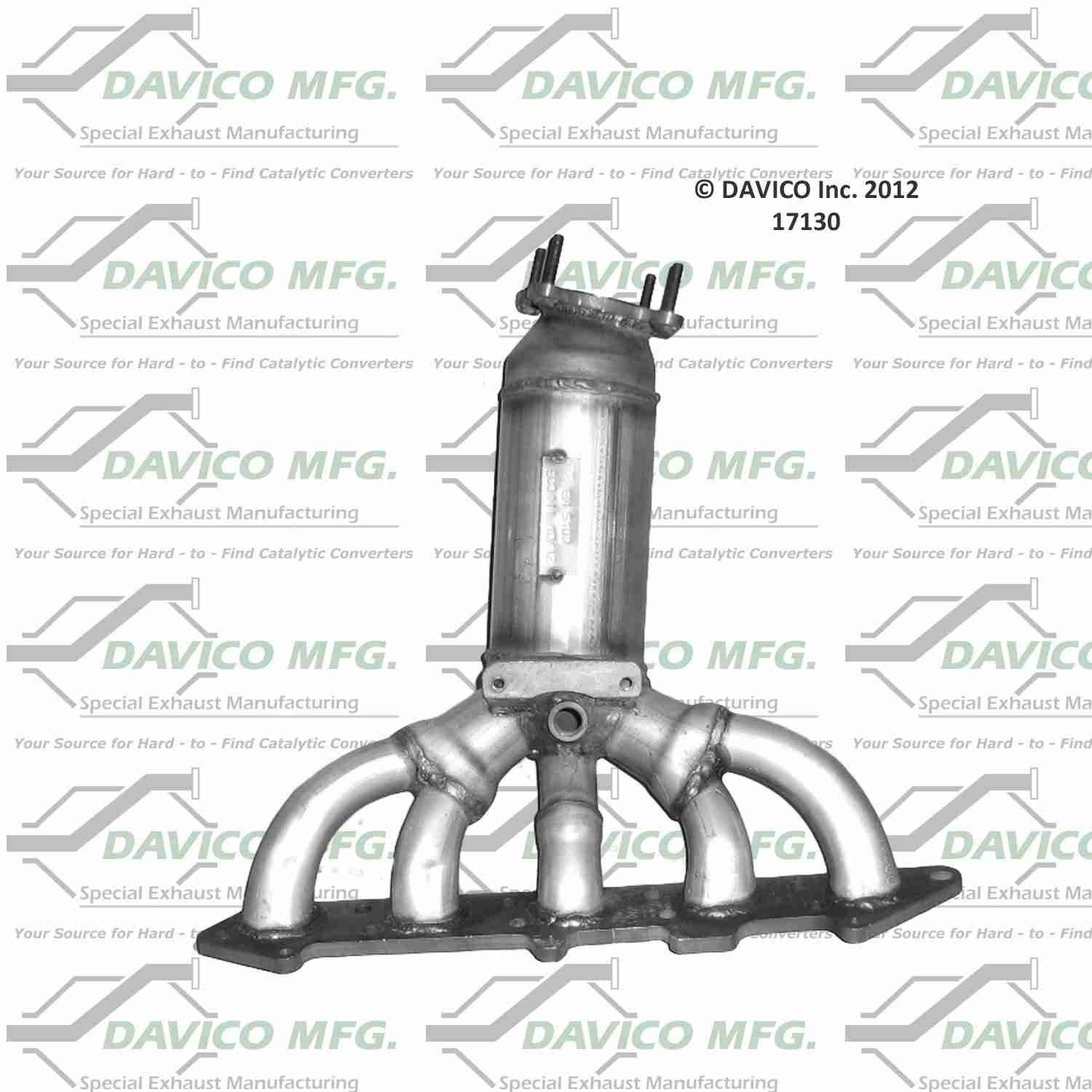 Davico Mfg Exact-Fit Catalytic Converter - Manifold  top view frsport 17130