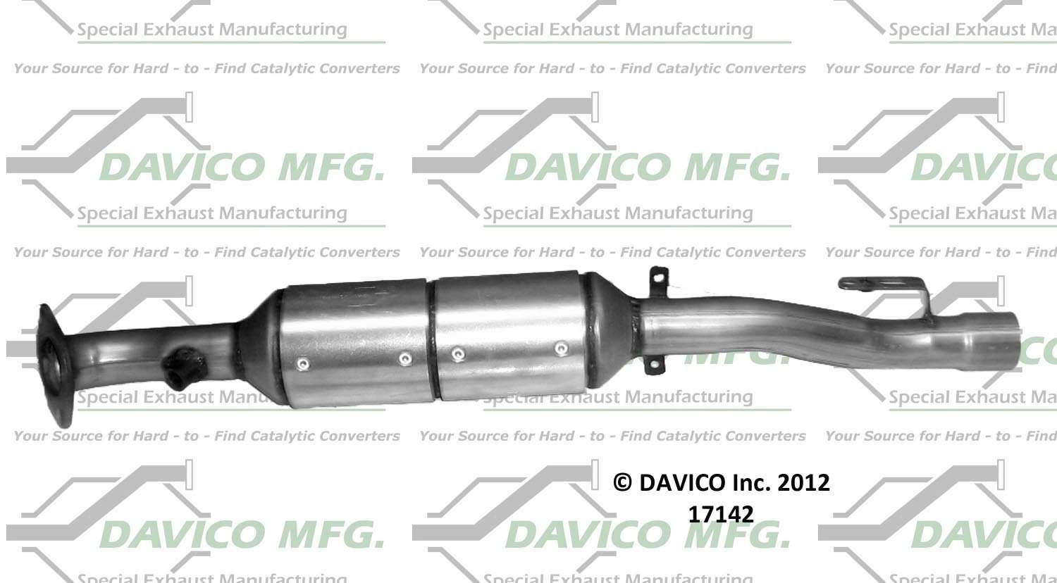 Davico Mfg Exact-Fit Catalytic Converter  top view frsport 17142