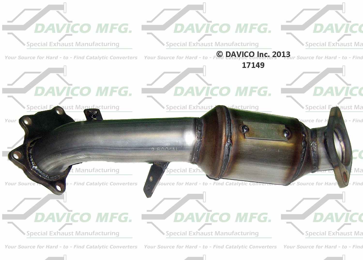 Davico Mfg Exact-Fit Catalytic Converter  top view frsport 17149