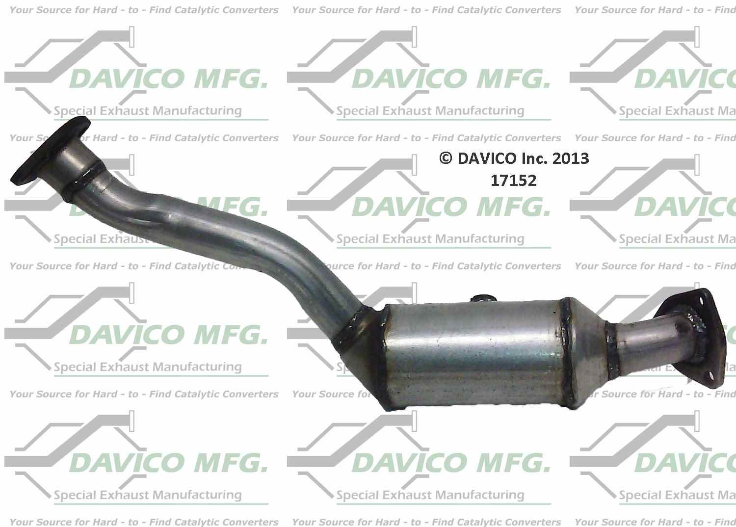 Davico Mfg Exact-Fit Catalytic Converter  top view frsport 17152