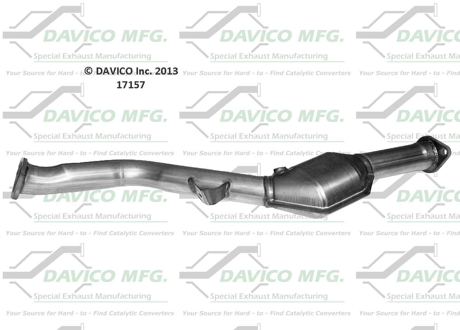 Davico Mfg Exact-Fit Catalytic Converter  top view frsport 17157