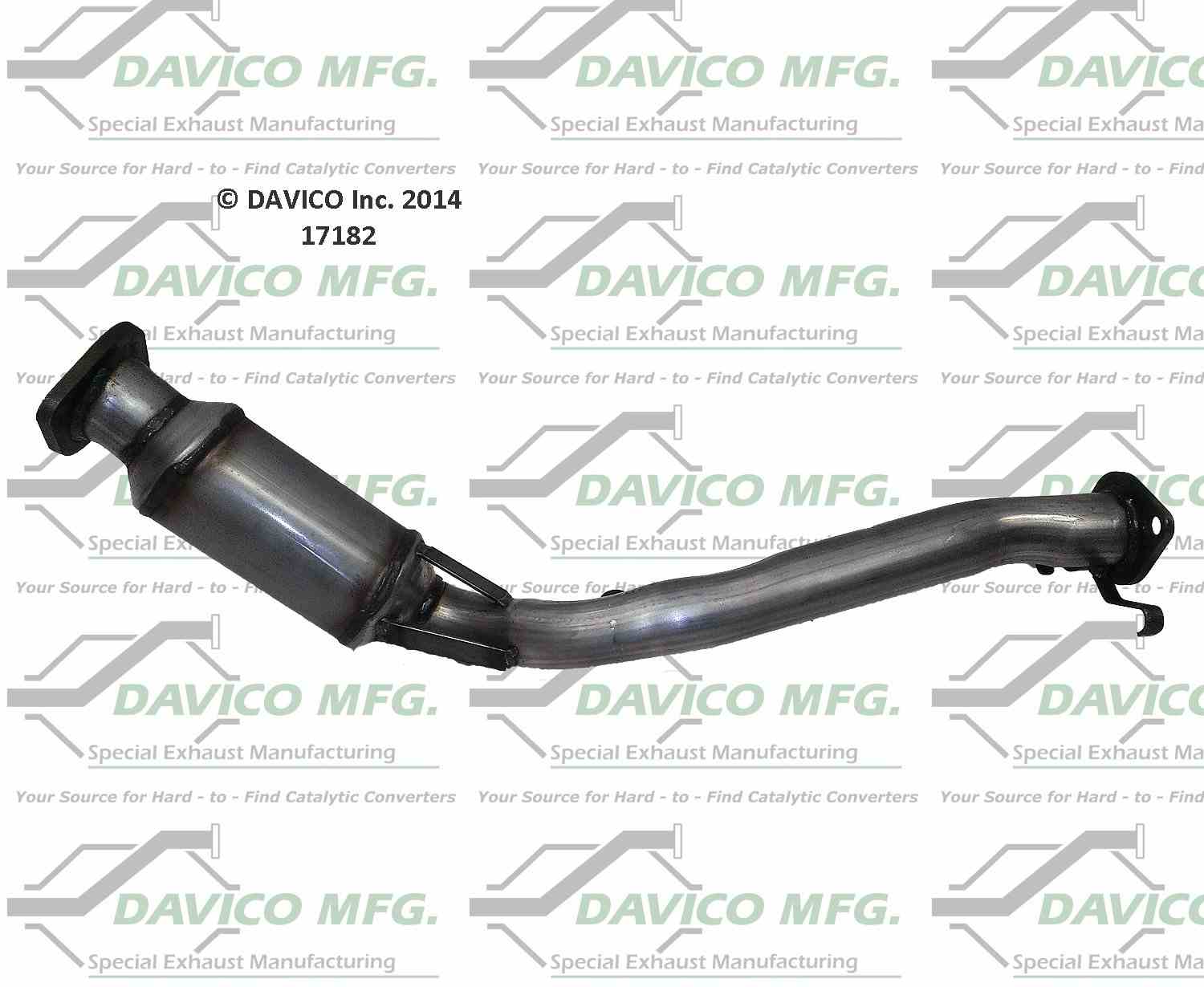 Davico Mfg Exact-Fit Catalytic Converter  top view frsport 17182