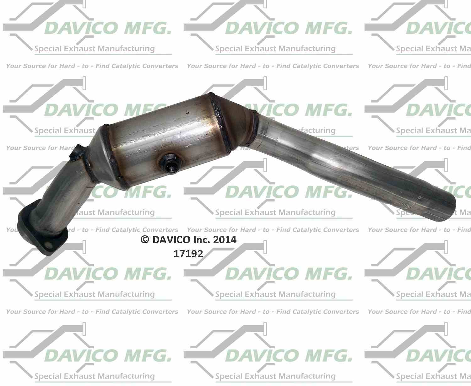 Davico Mfg Exact-Fit Catalytic Converter  top view frsport 17192