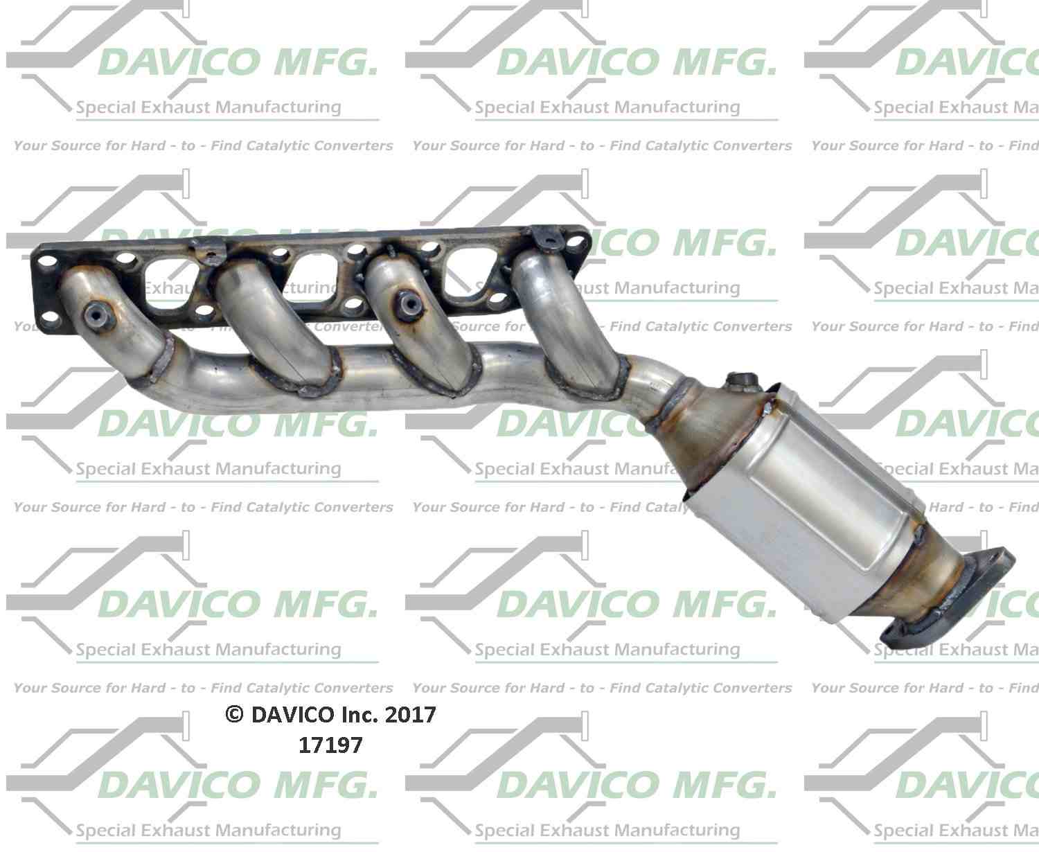 Davico Mfg Exact-Fit Catalytic Converter - Manifold  top view frsport 17197