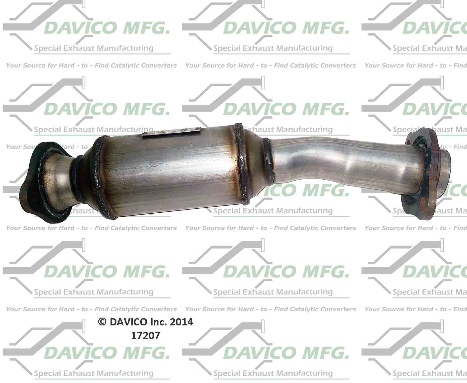 Davico Mfg Exact-Fit Catalytic Converter  top view frsport 17207