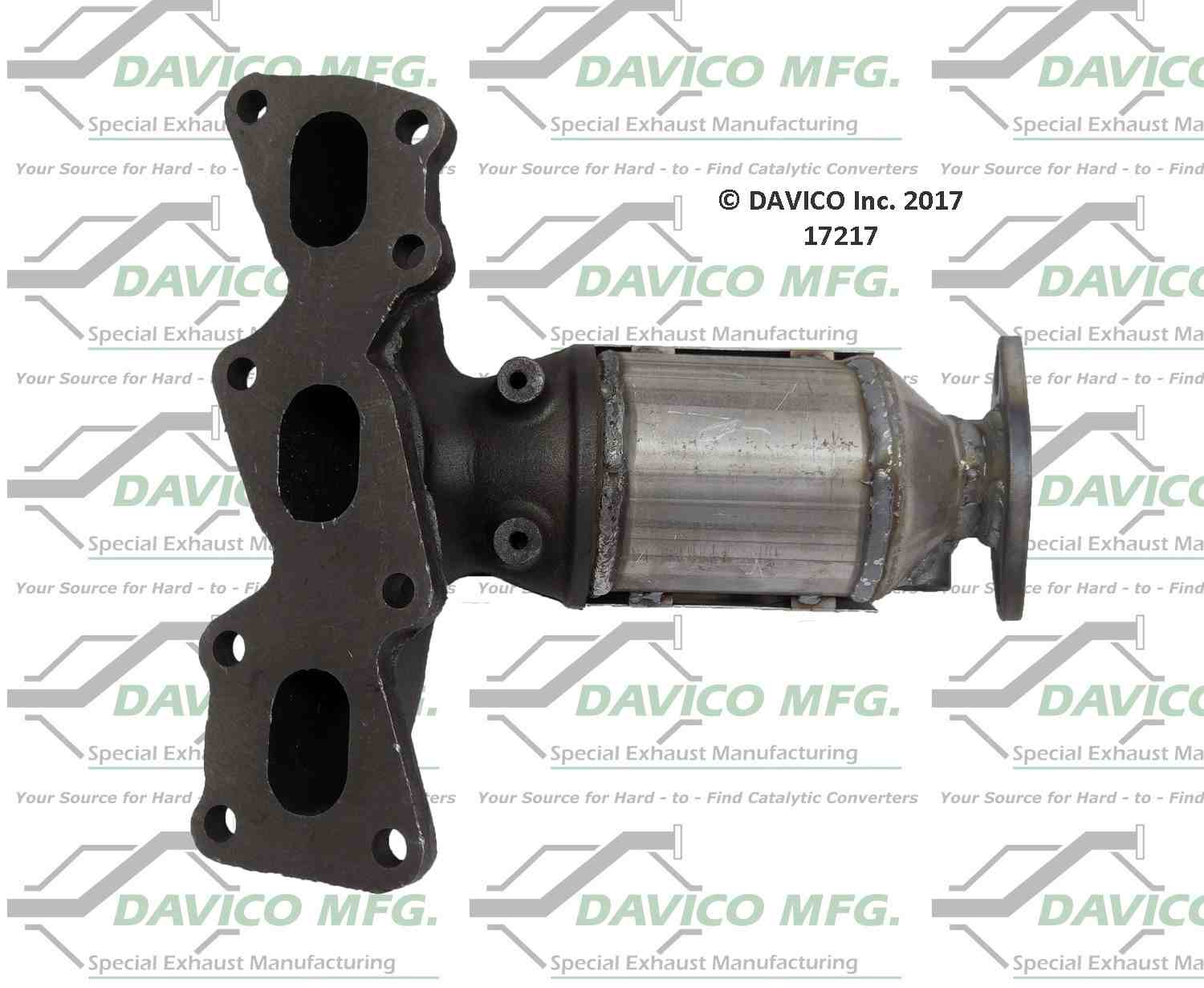 Davico Mfg Exact-Fit Catalytic Converter  top view frsport 17217