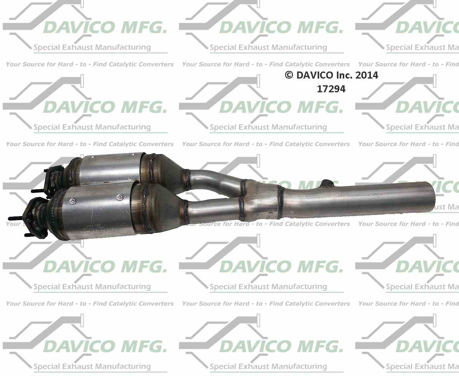 Davico Mfg Exact-Fit Catalytic Converter  top view frsport 17294