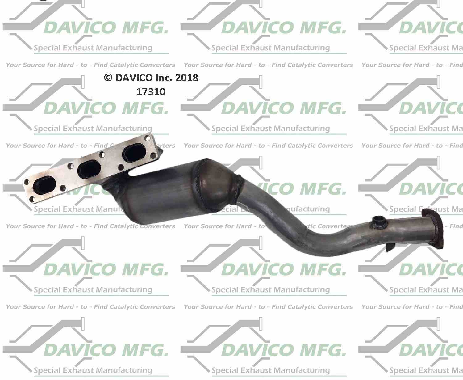 davico mfg exact-fit catalytic converter - manifold  frsport 17310