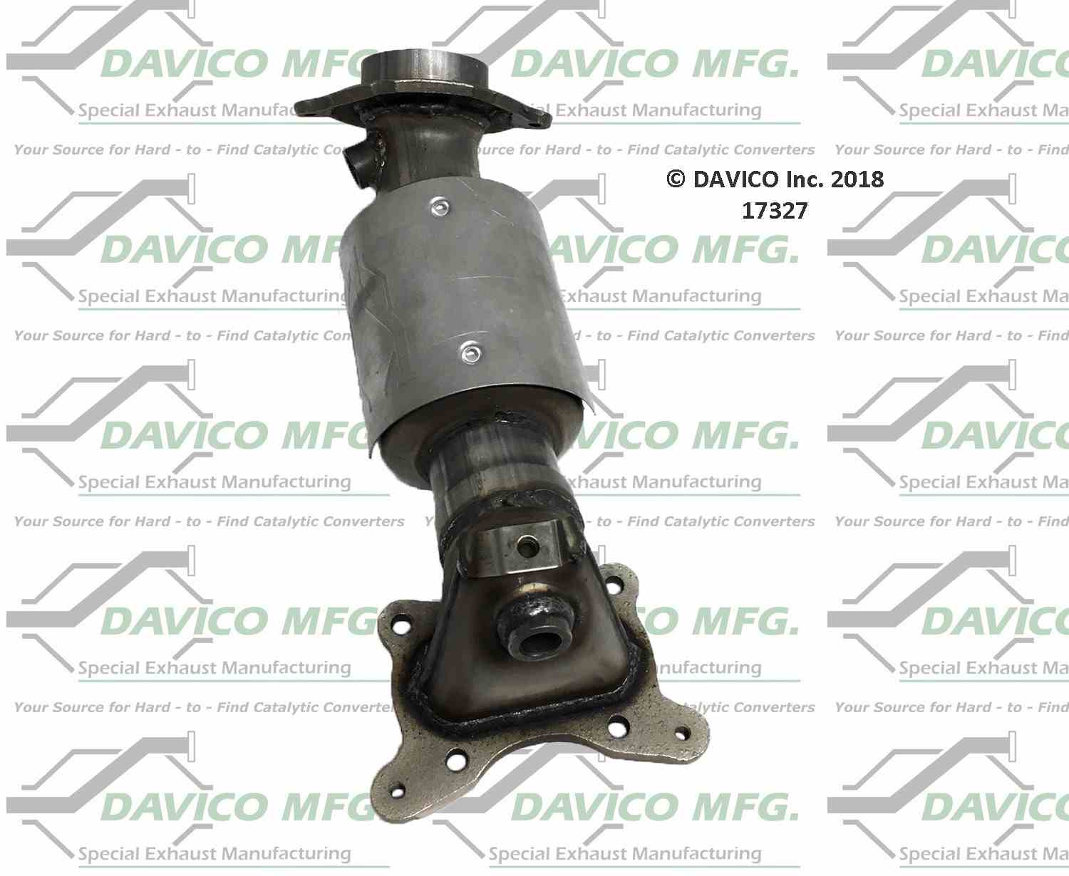 Davico Mfg Exact-Fit Catalytic Converter  top view frsport 17327