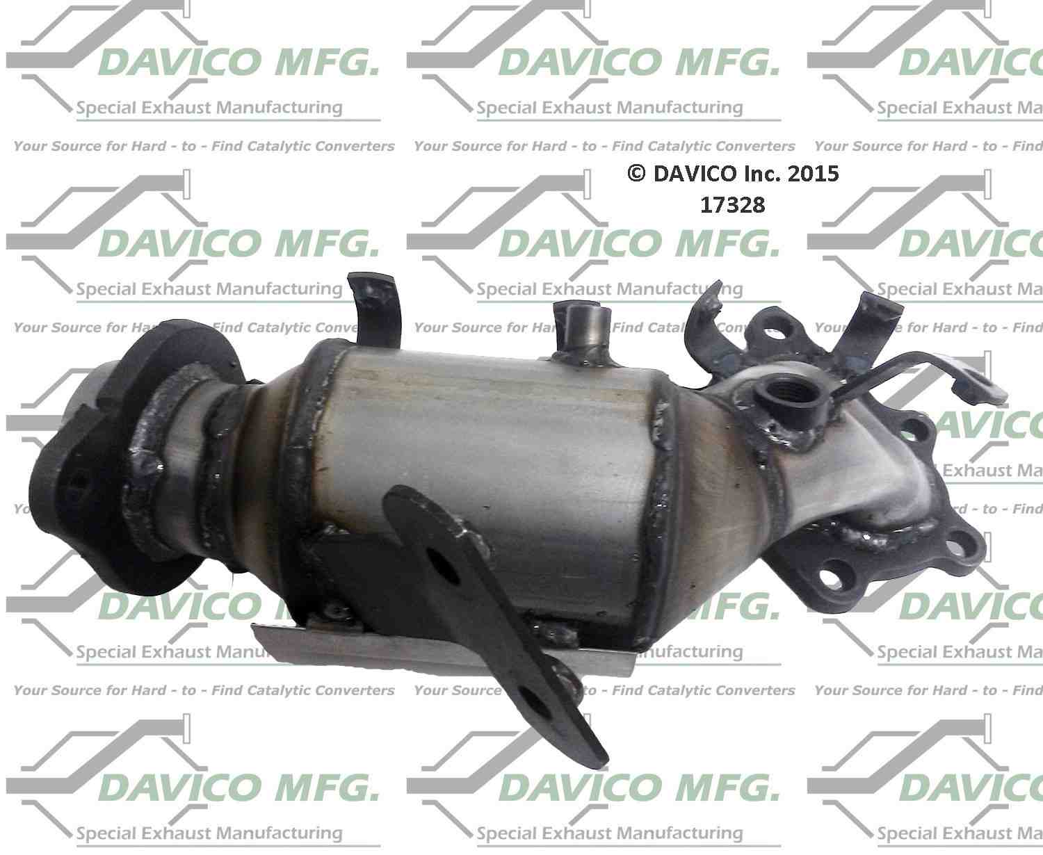 Davico Mfg Exact-Fit Catalytic Converter  top view frsport 17328