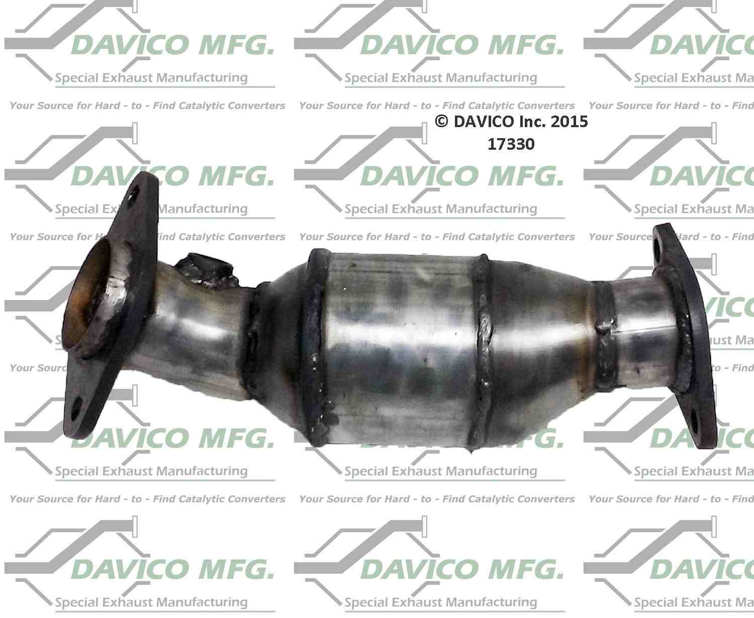 Davico Mfg Exact-Fit Catalytic Converter  top view frsport 17330