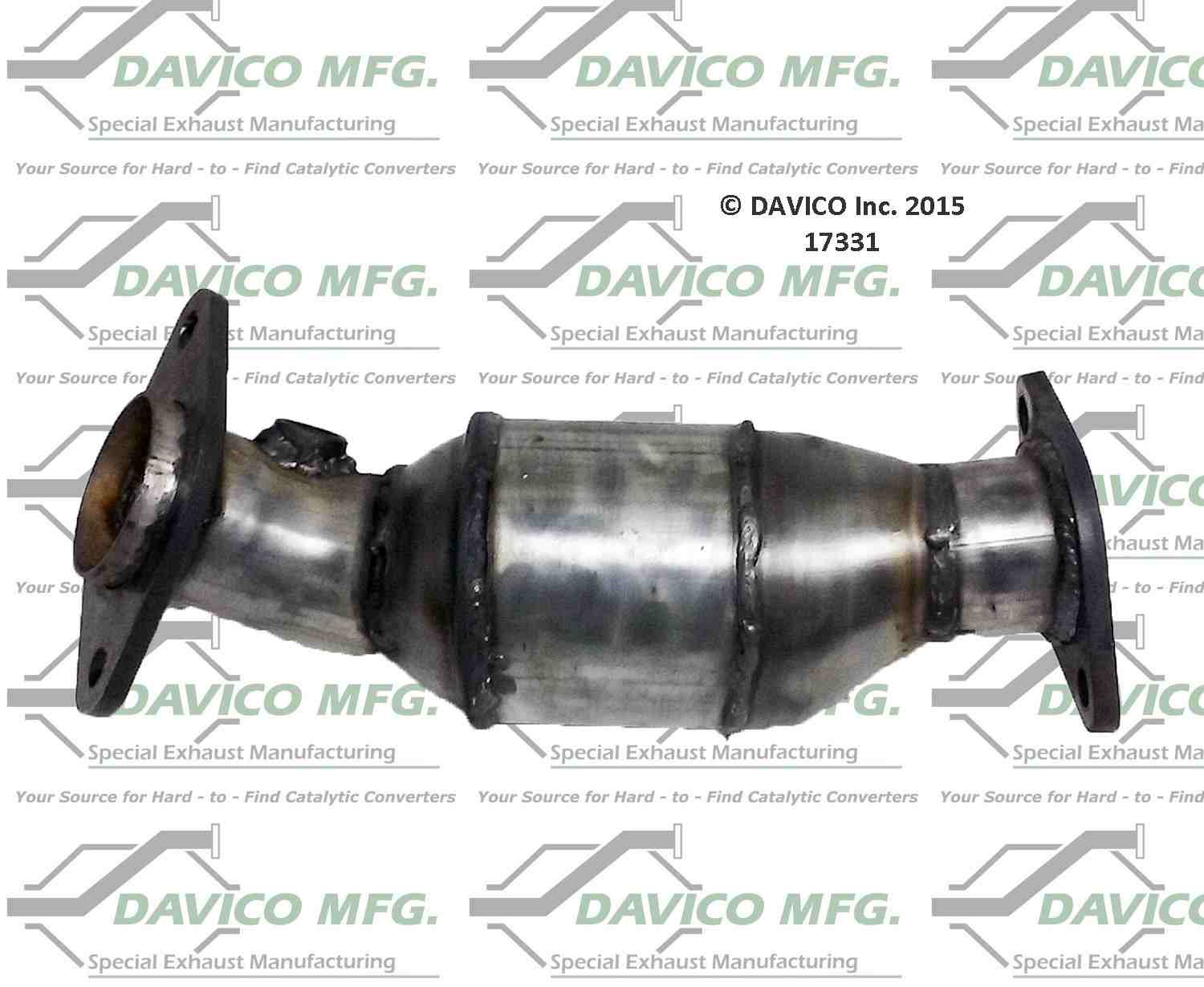 Davico Mfg Exact-Fit Catalytic Converter  top view frsport 17331