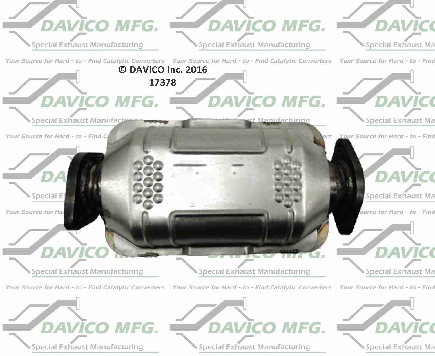 Davico Mfg Exact-Fit Catalytic Converter  top view frsport 17378