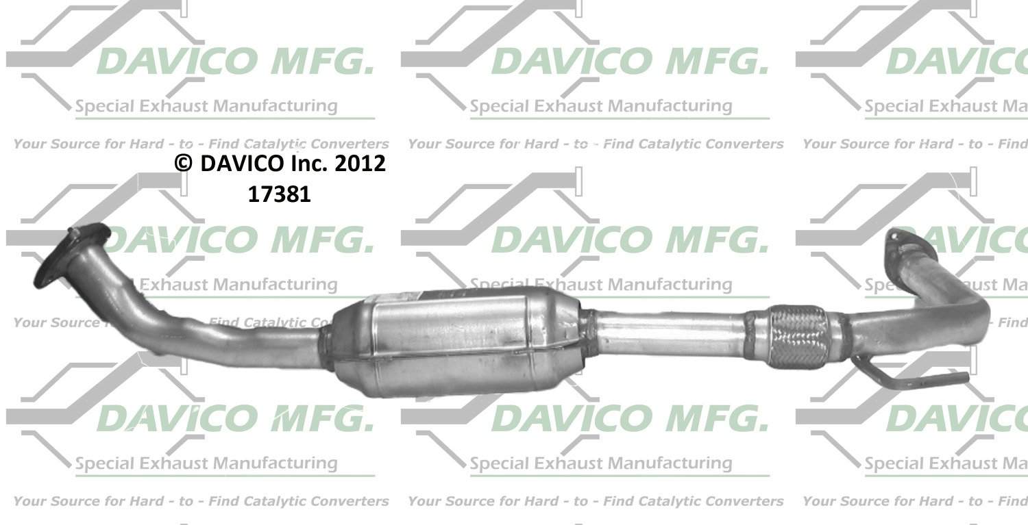 Davico Mfg Exact-Fit Catalytic Converter  top view frsport 17381