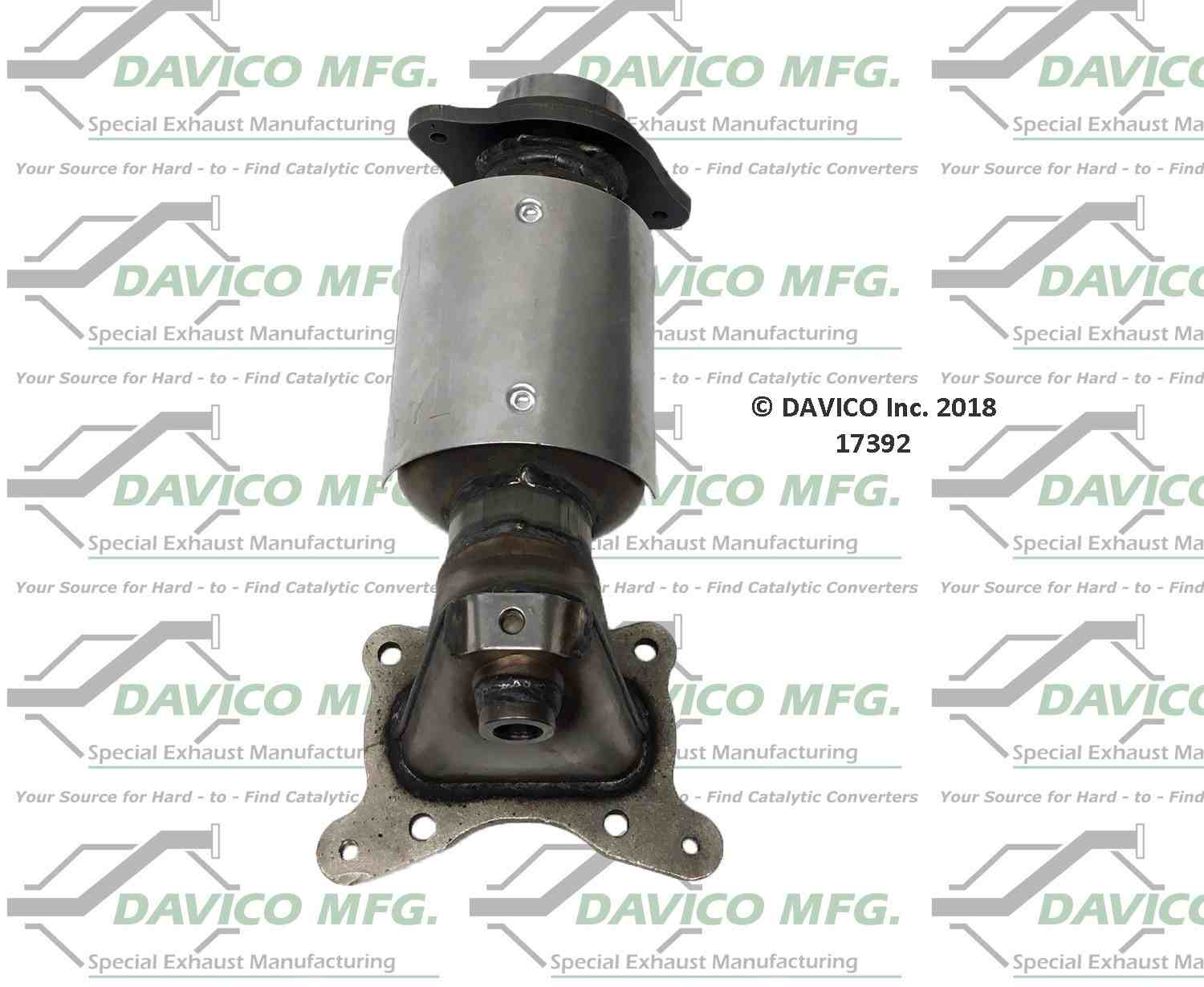 Davico Mfg Exact-Fit Catalytic Converter - Manifold  top view frsport 17392