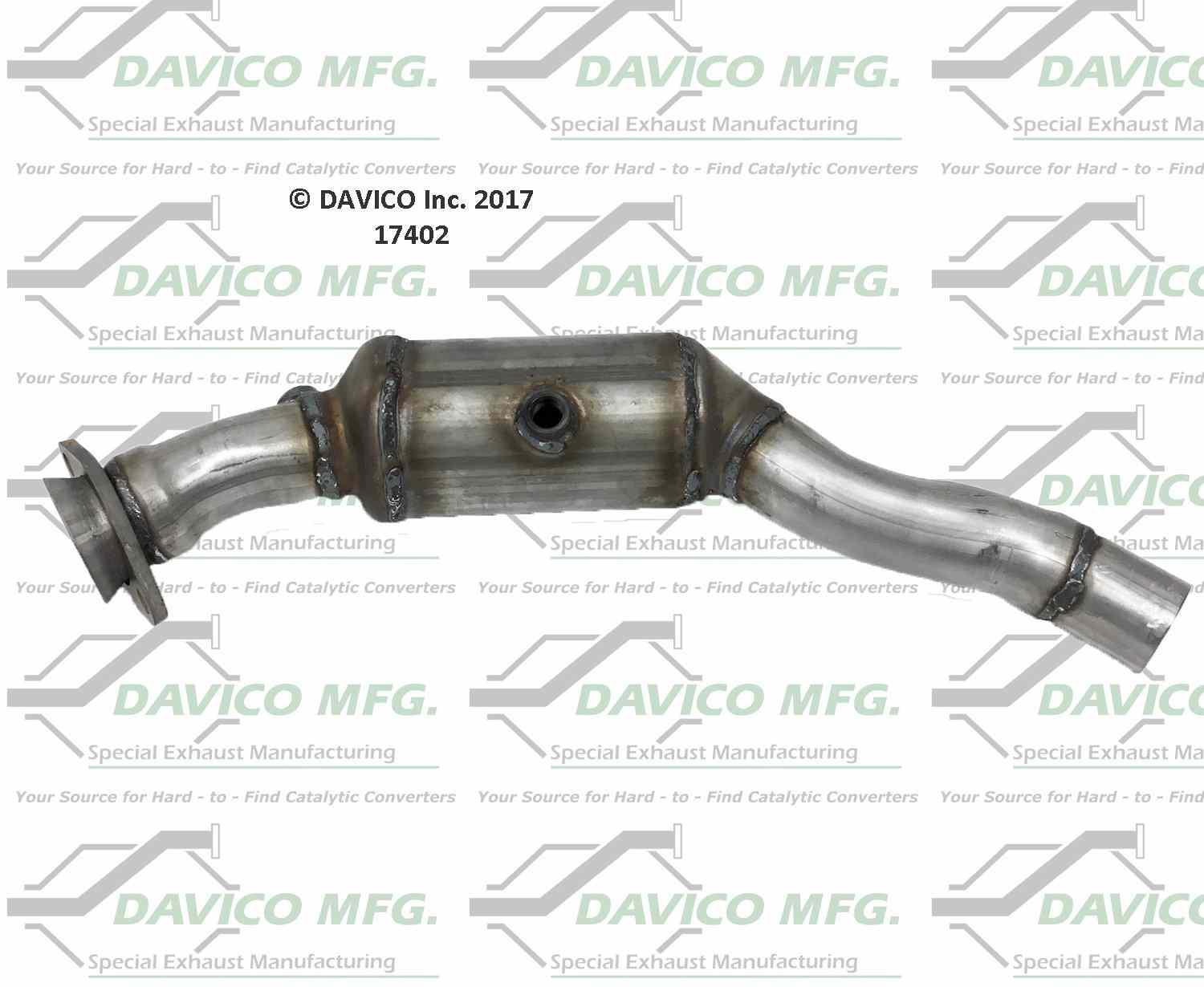 Davico Mfg Exact-Fit Catalytic Converter  top view frsport 17402