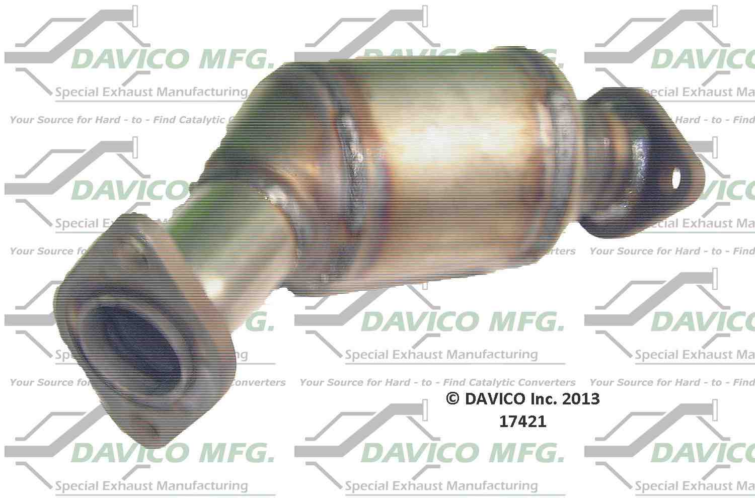 Davico Mfg Exact-Fit Catalytic Converter  top view frsport 17421