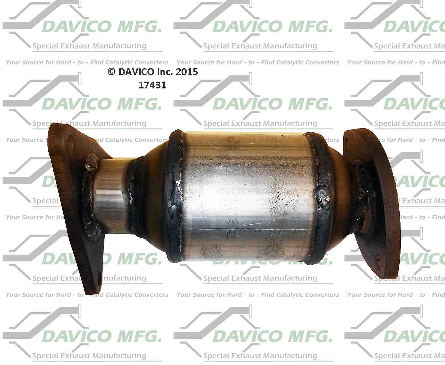 Davico Mfg Exact-Fit Catalytic Converter  top view frsport 17431