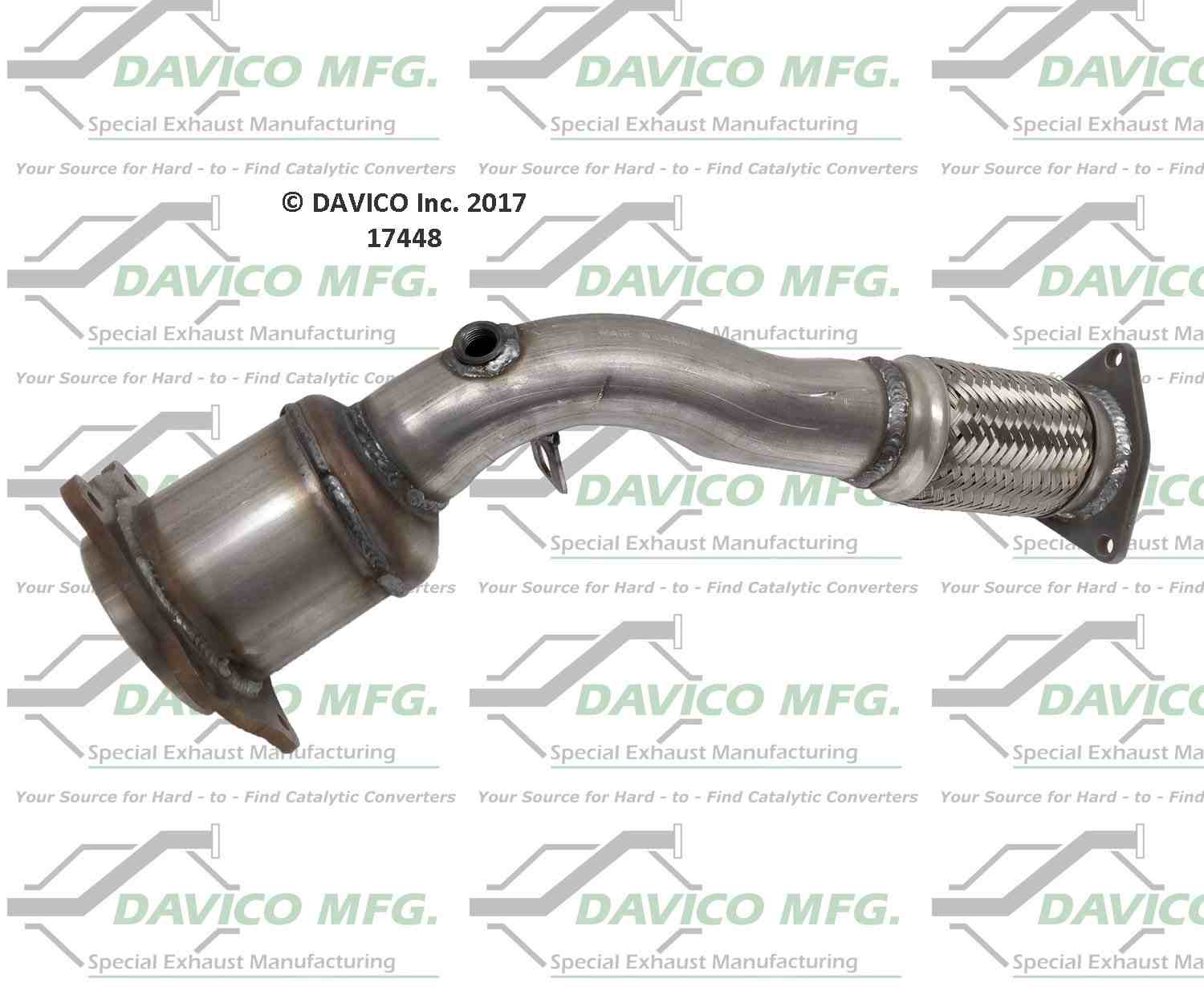 Davico Mfg Exact-Fit Catalytic Converter  top view frsport 17448