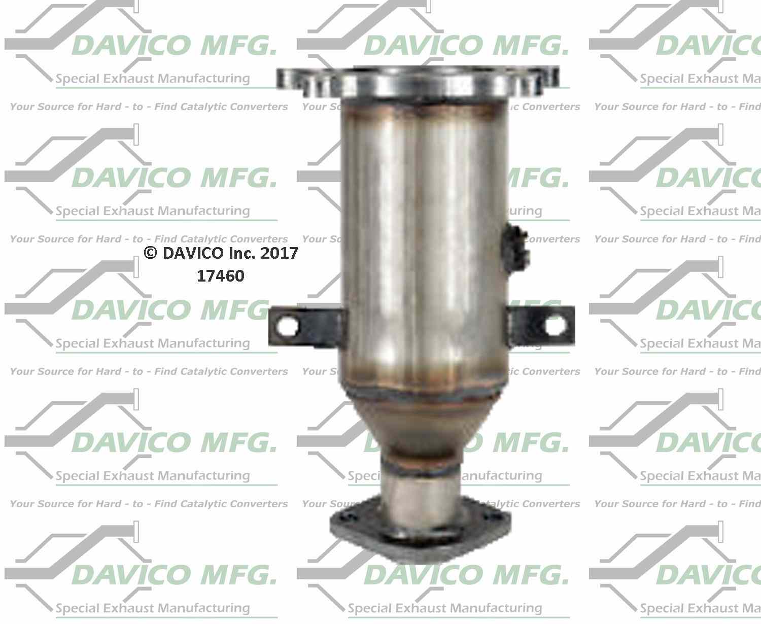 Davico Mfg Exact-Fit Catalytic Converter  top view frsport 17460